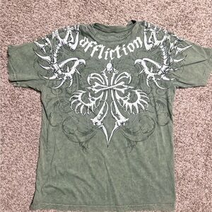 Affliction Graphic Tee Size L W